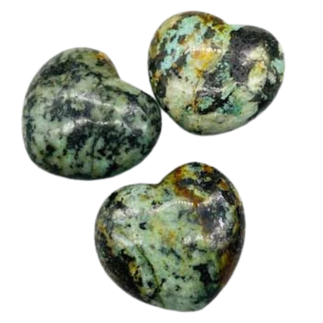 1 3/4" Turquoise, African Heart
