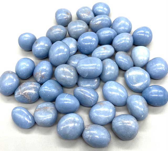 1 lb Angelite Tumbled Stones