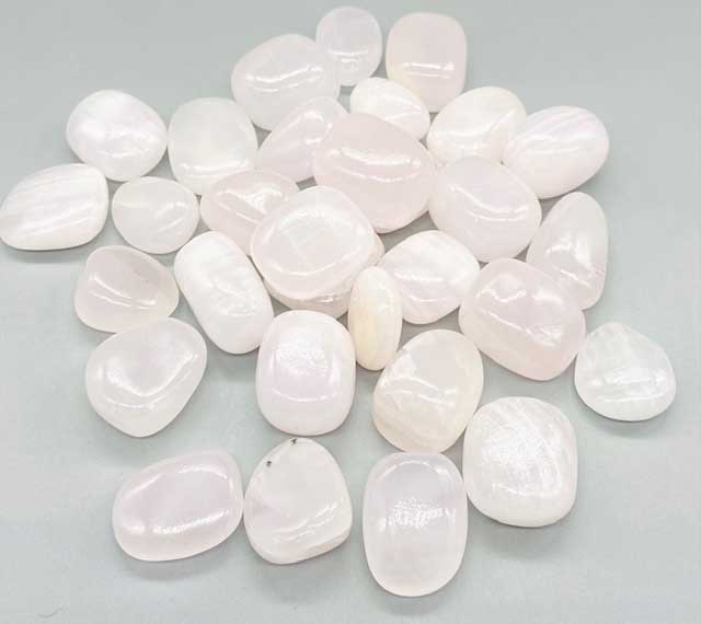 1 lb Calcite, Pink Tumbled Stones