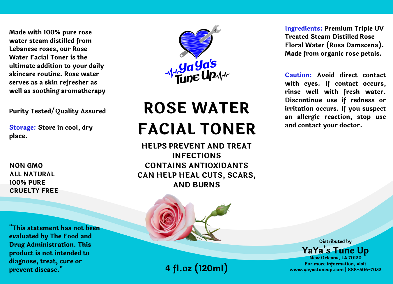 Rose Water Facial Toner - 4oz (General)