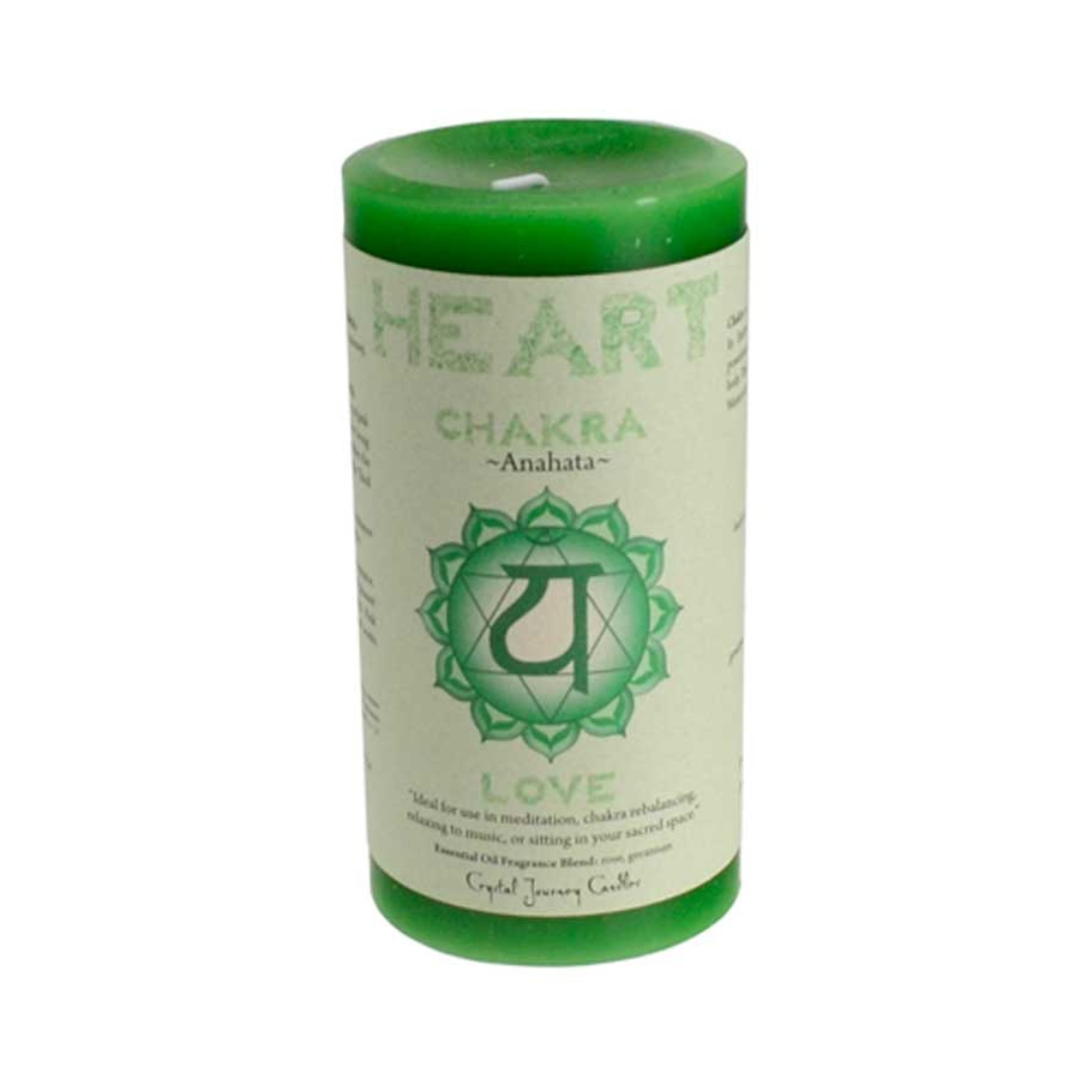 Heart Chakra Pillar Candle 3" x 6"