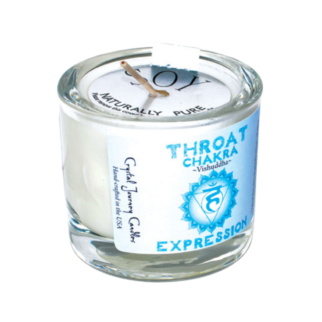 Throat Chakra Soy Votive Candle
