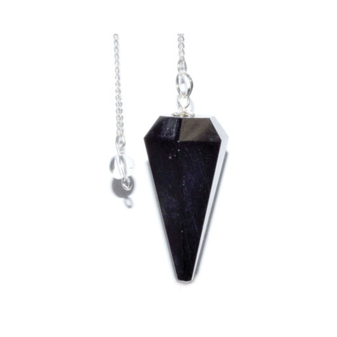 6-sided Black Tourmaline Pendulum