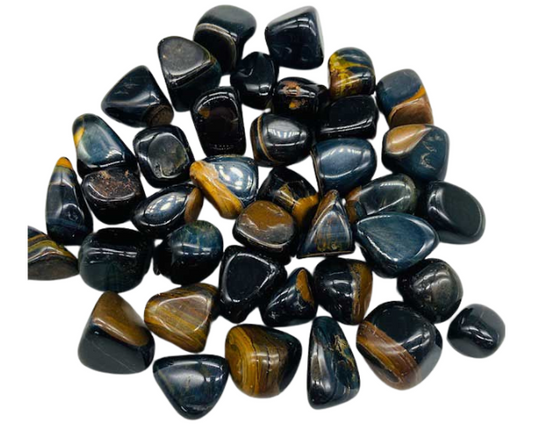 1 lb Tiger's Eye, Blue Tumbled Stones