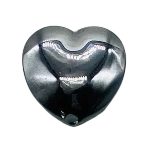 1 3/4" Hematite Heart