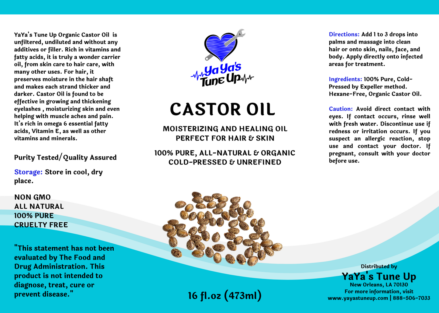 Castor Oil (Carrier) - 16oz