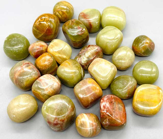 1 lb Aragonite, Green Tumbled Stones