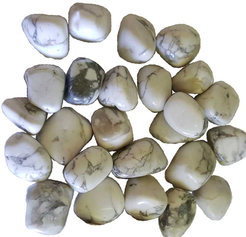 1 lb Howlite, White Tumbled Sones