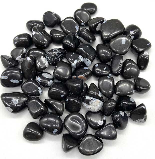 1 lb Snow Flake Obsidian Tumbled Stones