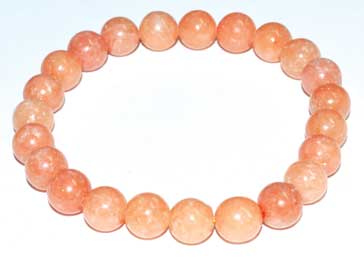 8mm Calcite, Peach Bracelet