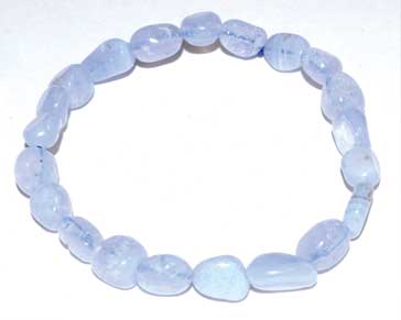 Agate, Blue Lace Nugget Bracelet