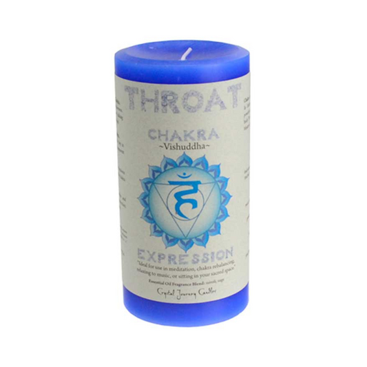 Throat Chakra Pillar Candle 3" x 6"