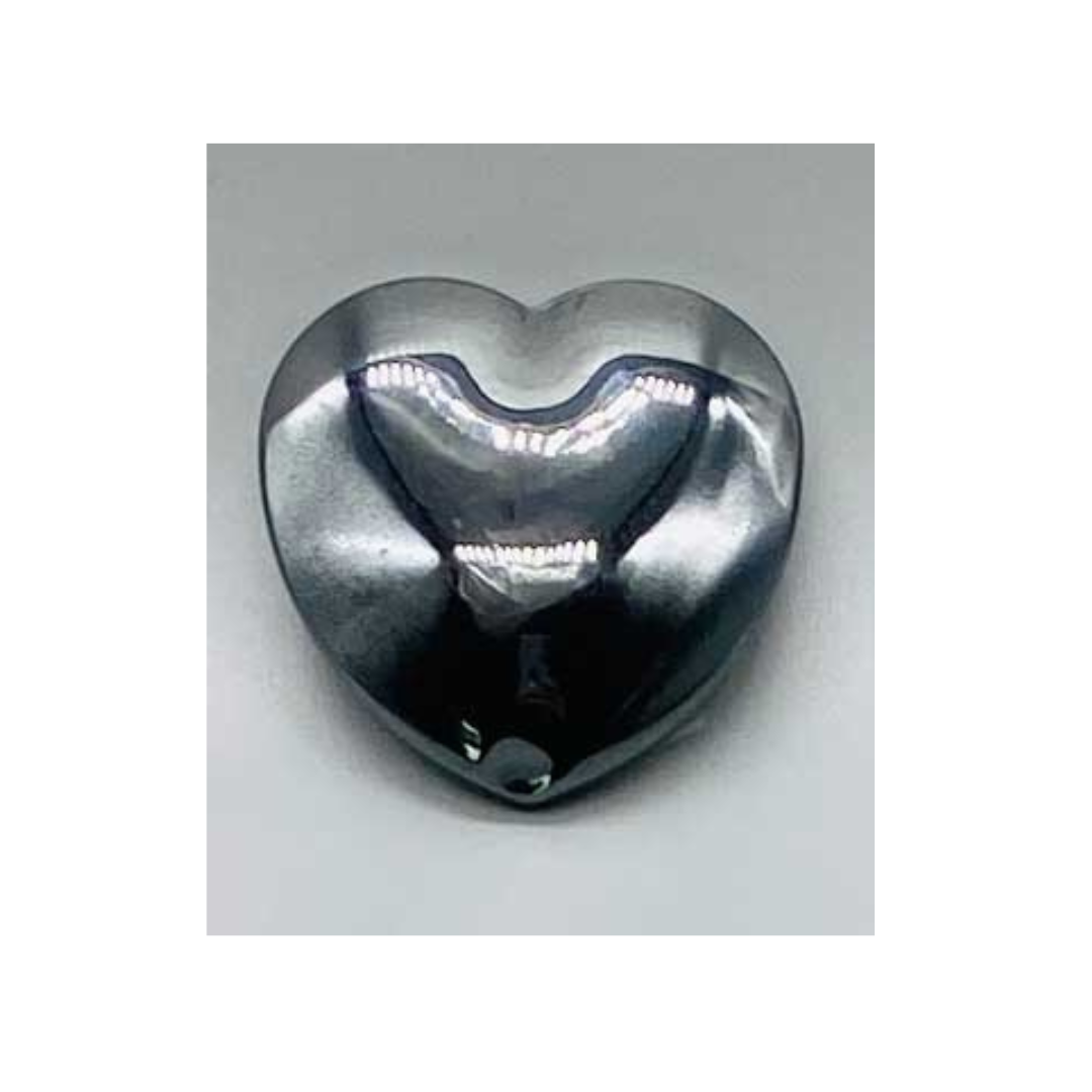 1 3/4" Hematite Heart