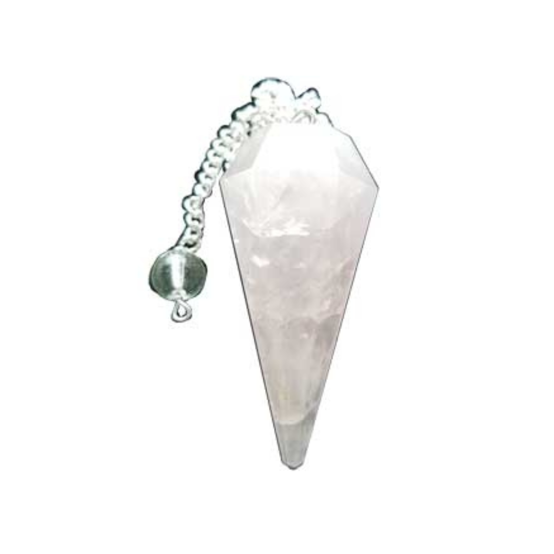 Rose Quartz Pendulum 6-sided