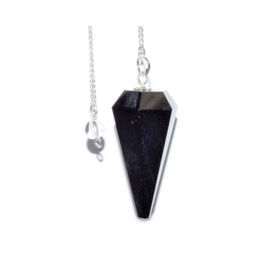 6-sided Black Tourmaline Pendulum