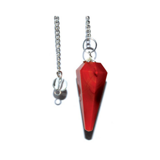 6-sided Red Carnelian Pendulum