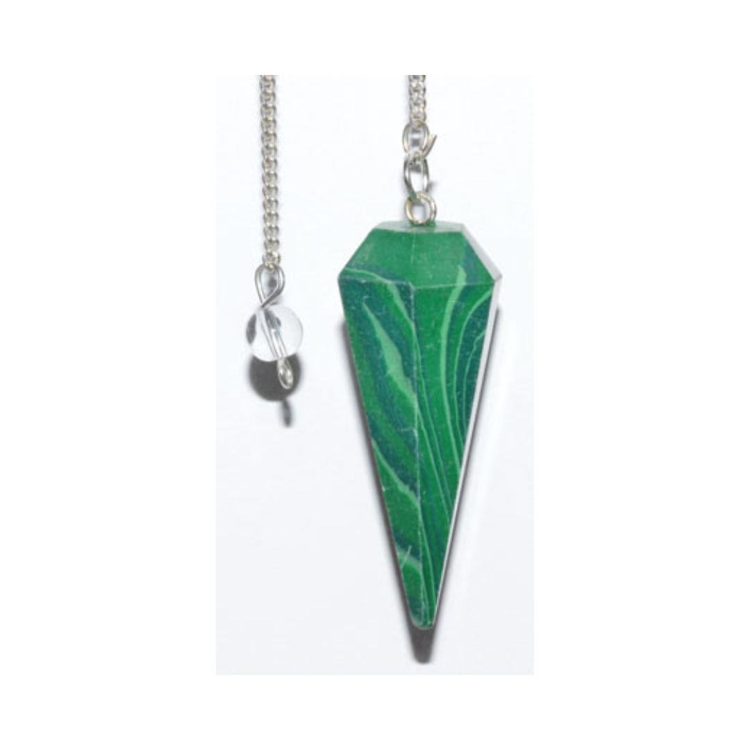 6-sided Malachite Pendulum