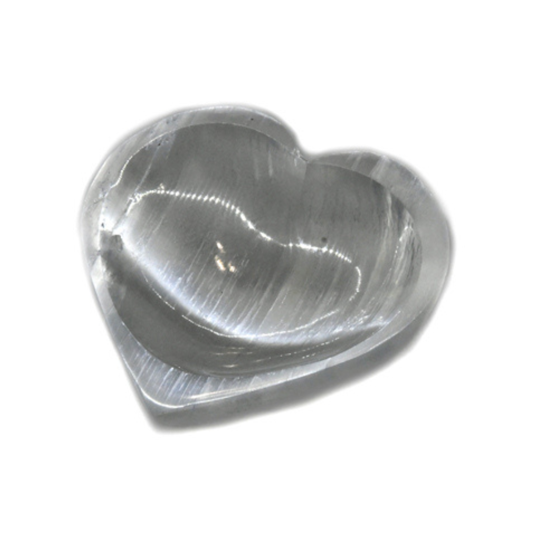 4" Selenite Heart Bowl